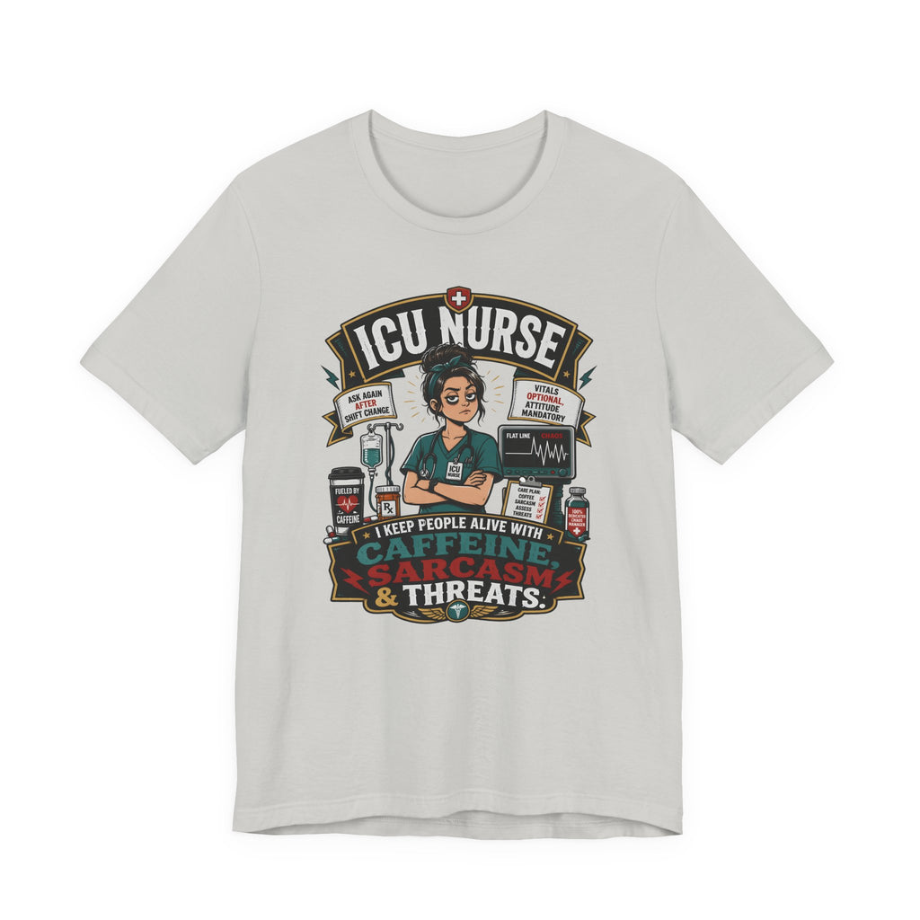 Caffeine, Sarcasm, Threats T-Shirt