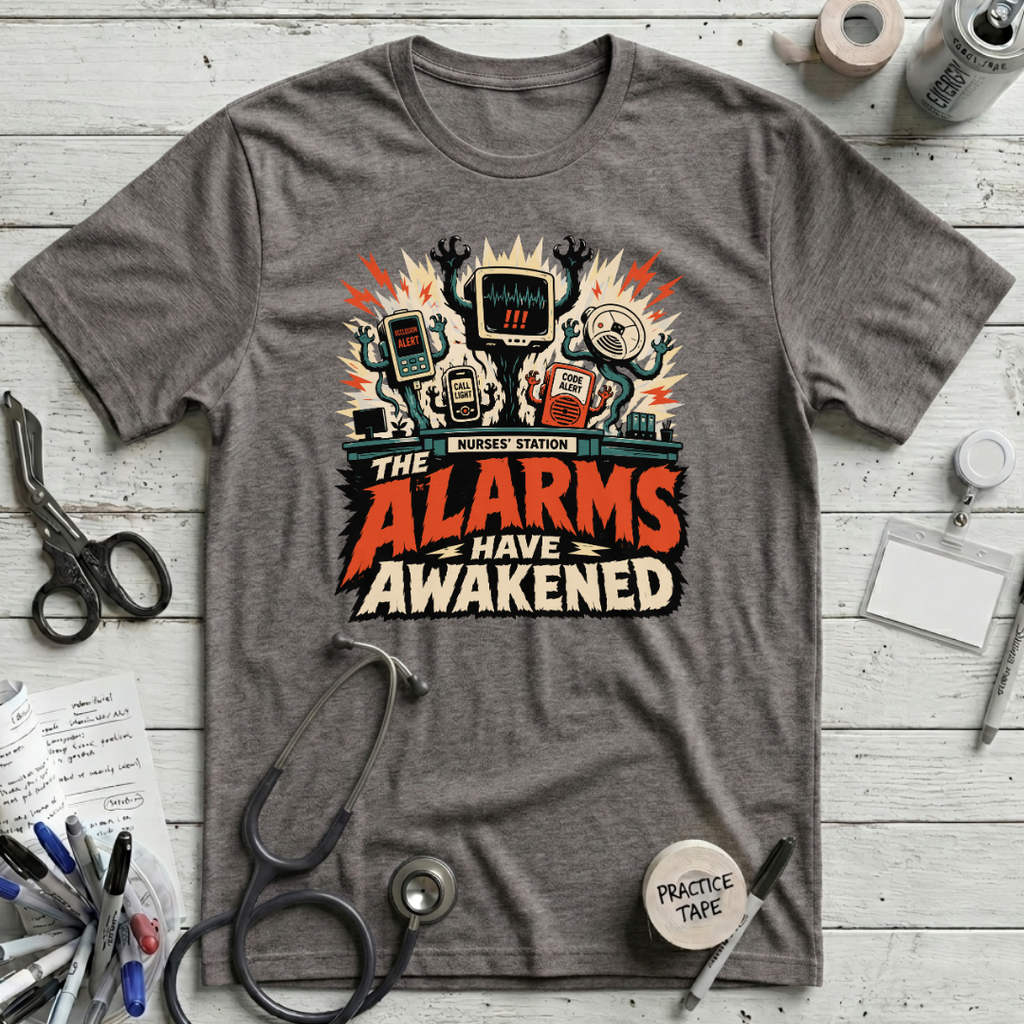Alarms Awakened T-Shirt - Dark Grey Heather