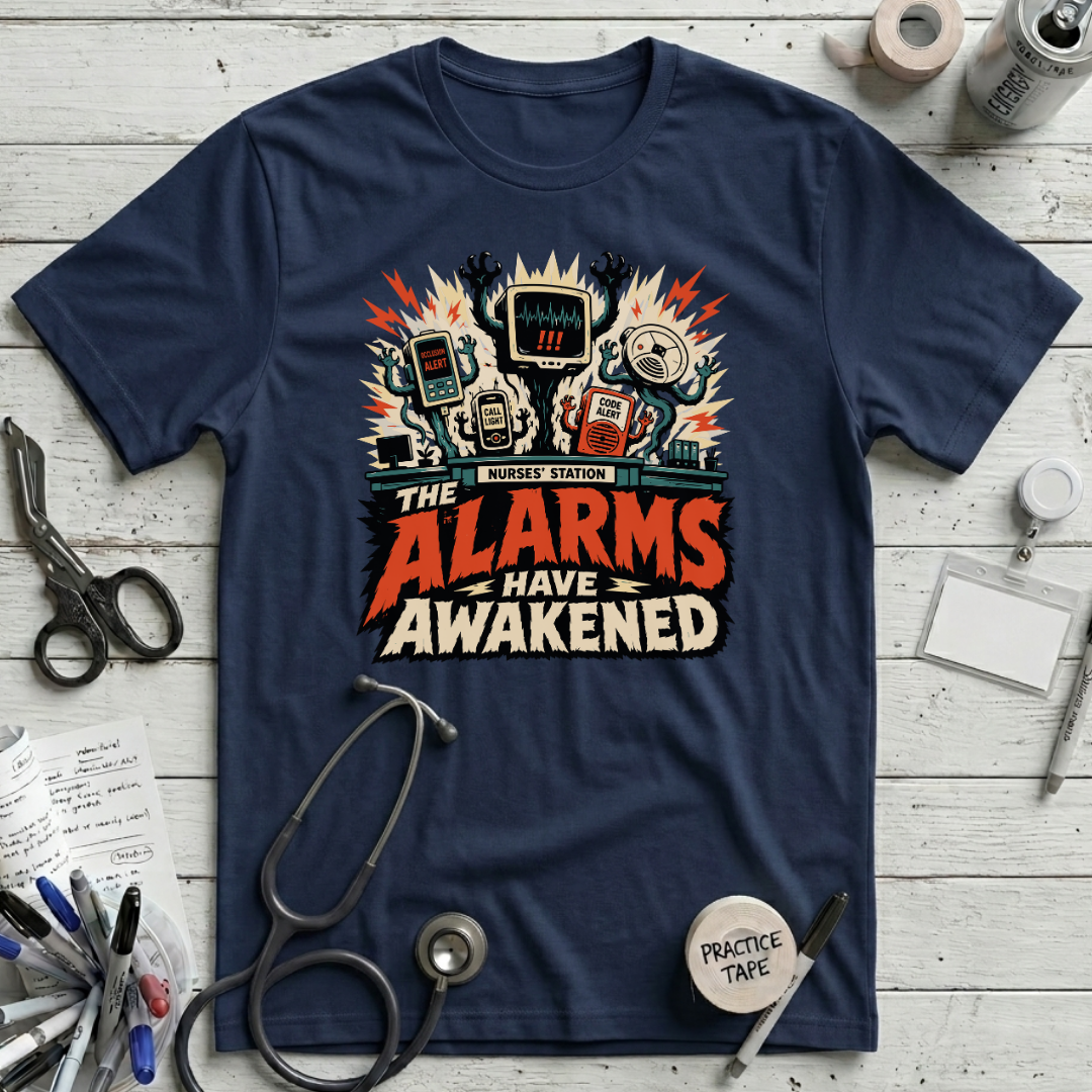 Alarms Awakened T-Shirt - Navy