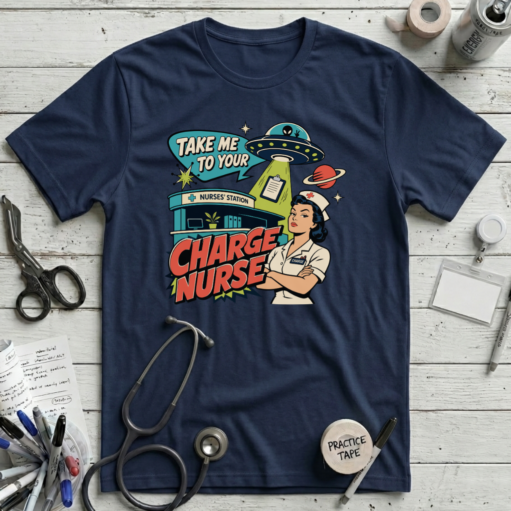 Alien Charge Nurse T-Shirt - Navy