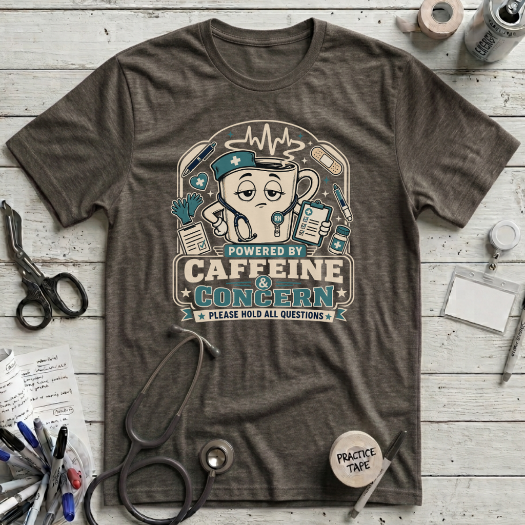 Powered by Caffeine and Concern T-Shirt
