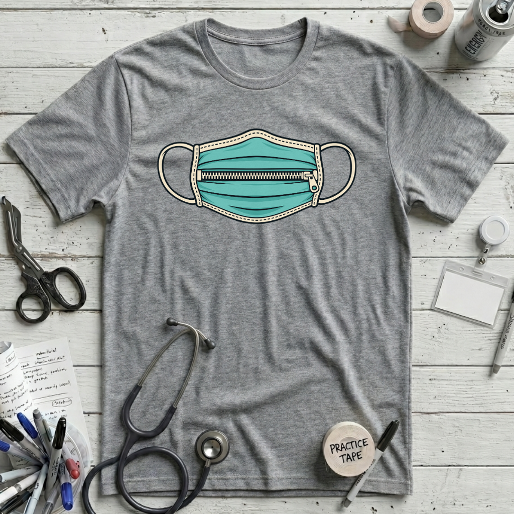 Zippered Surgical Mask T-Shirt