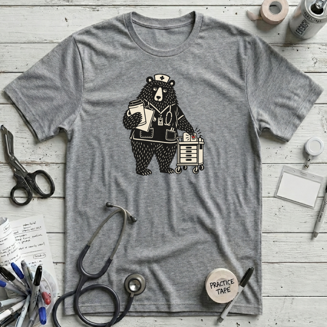 Tired Bear Nurse T-Shirt