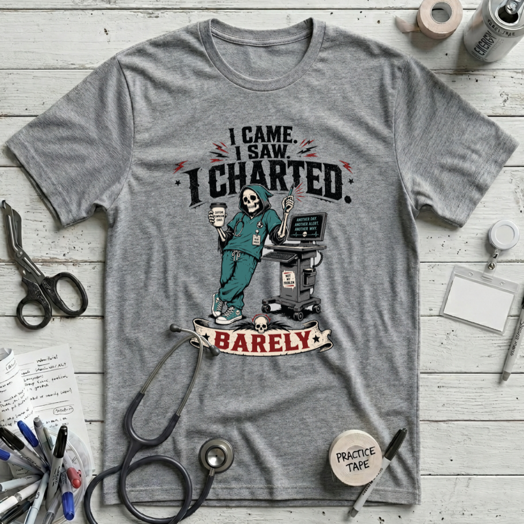 I Came I Saw I Charted T-Shirt - Athletic Heather