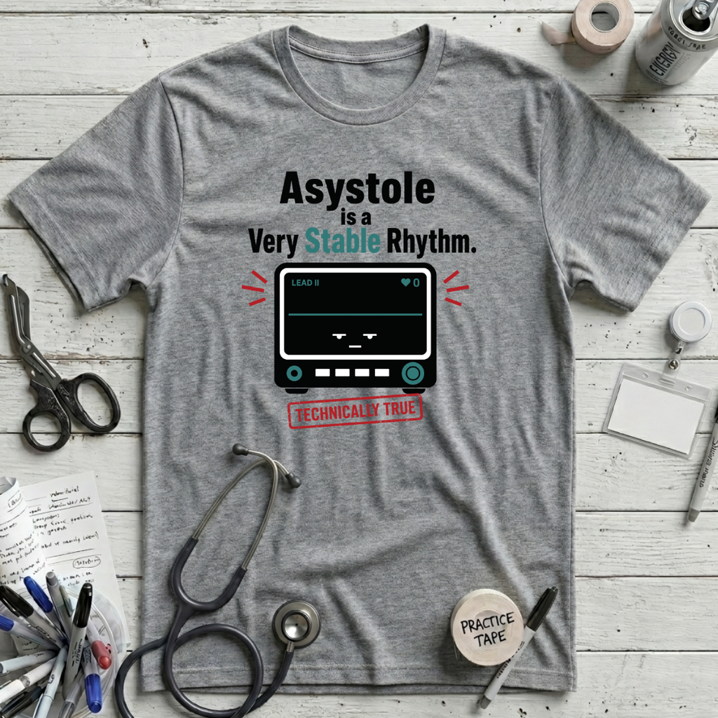 Asystole is Stable - Athletic Heather