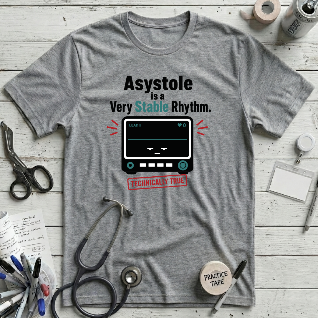 Asystole is Stable - Athletic Heather