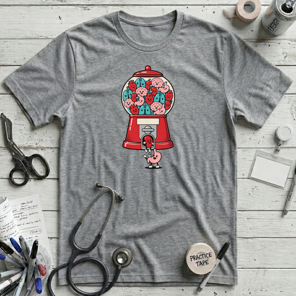Organ Gumball Machine T-Shirt - Athletic Heather