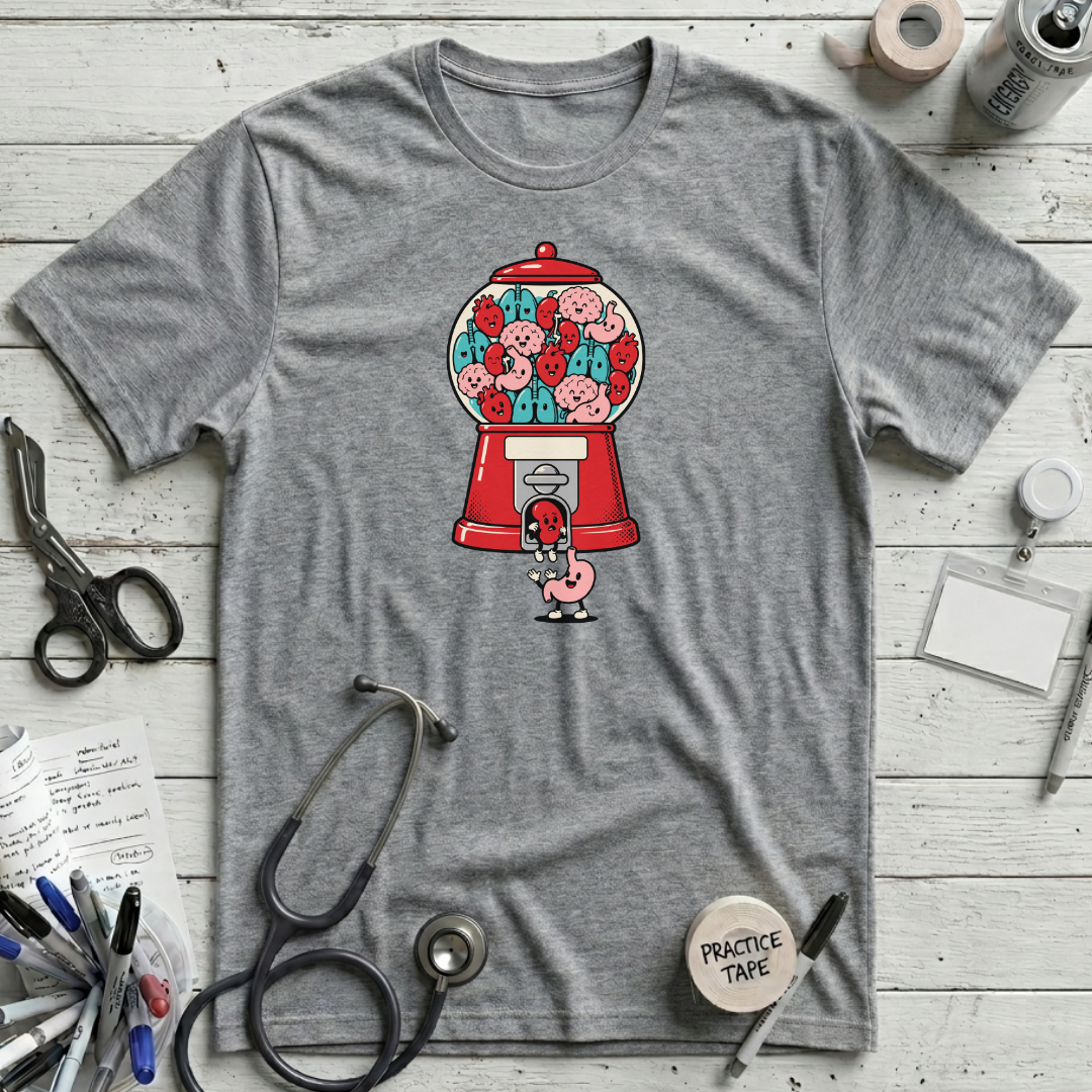 Organ Gumball Machine T-Shirt - Athletic Heather