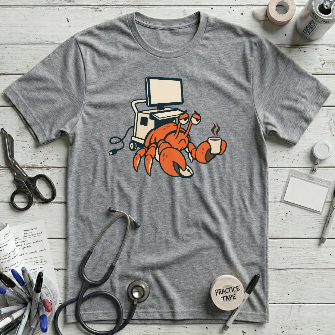 Exhausted Hermit Crab T-Shirt - Athletic Heather