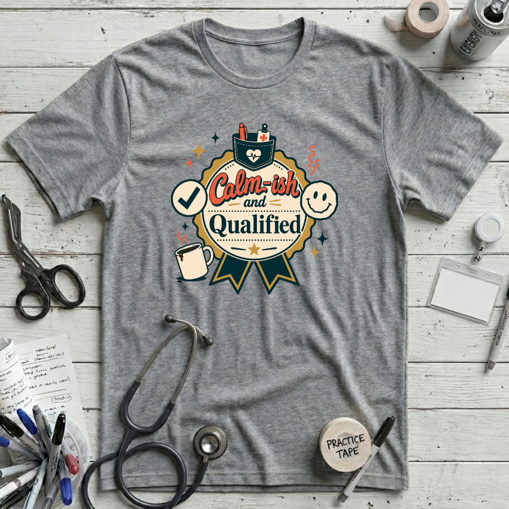 Calm-ish and Qualified T-Shirt - Athletic Heather