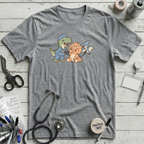 Dinosaur Checkup Crew T-Shirt - Athletic Heather