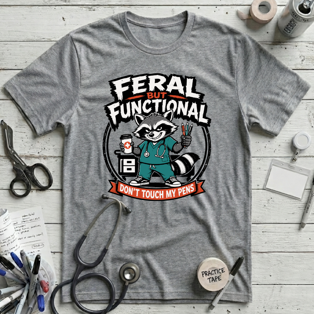 Feral But Functional T-Shirt - Athletic Heather