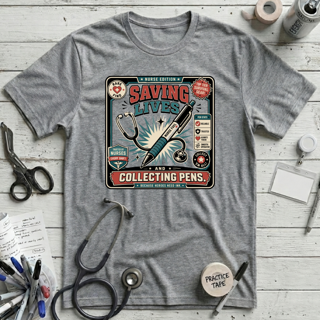 Collecting Pens T-Shirt - Athletic Heather