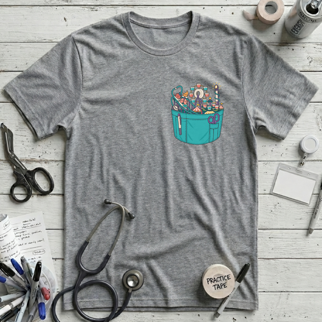 Medical Pocket Carnival T-Shirt - Athletic Heather