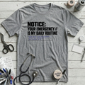 Emergency Daily Routine T-Shirt - Athletic Heather
