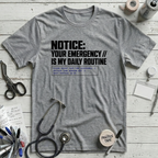 Emergency Daily Routine T-Shirt - Athletic Heather