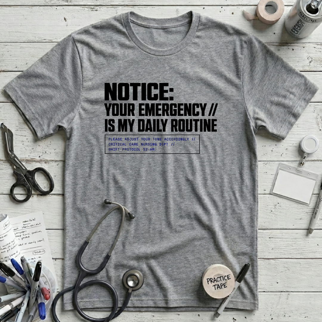Emergency Daily Routine T-Shirt - Athletic Heather