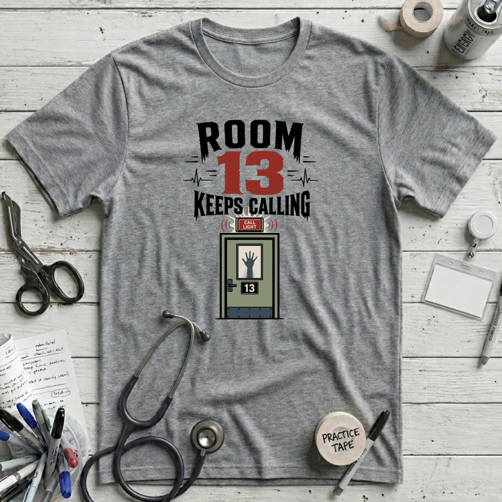 Room 13 Calling T-Shirt - Athletic Heather