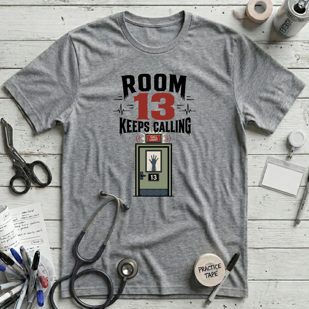 Room 13 Calling T-Shirt - Athletic Heather