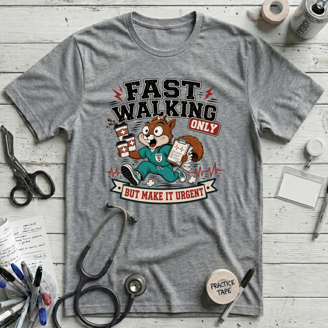 Fast Walking Only T-Shirt - Athletic Heather