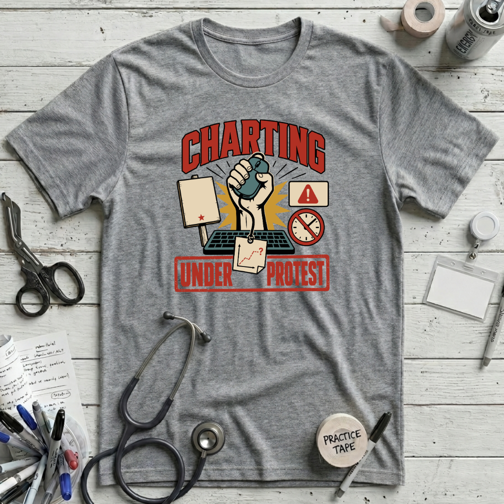 Charting Under Protest T-Shirt - Athletic Heather