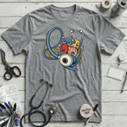 Stethoscope Roller Coaster T-Shirt - Athletic Heather