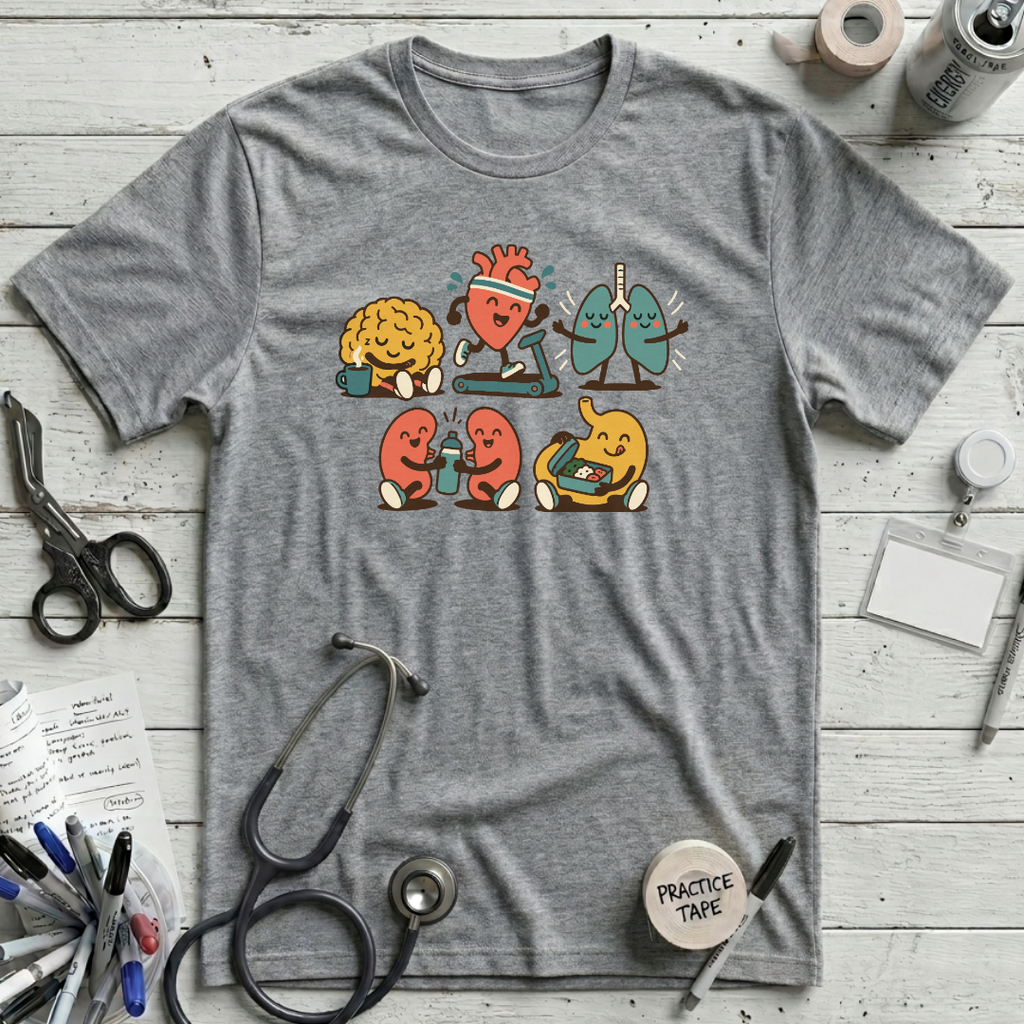 Organ Wellness Crew T-Shirt - Athletic Heather