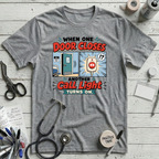 When One Door Closes T-Shirt - Athletic Heather