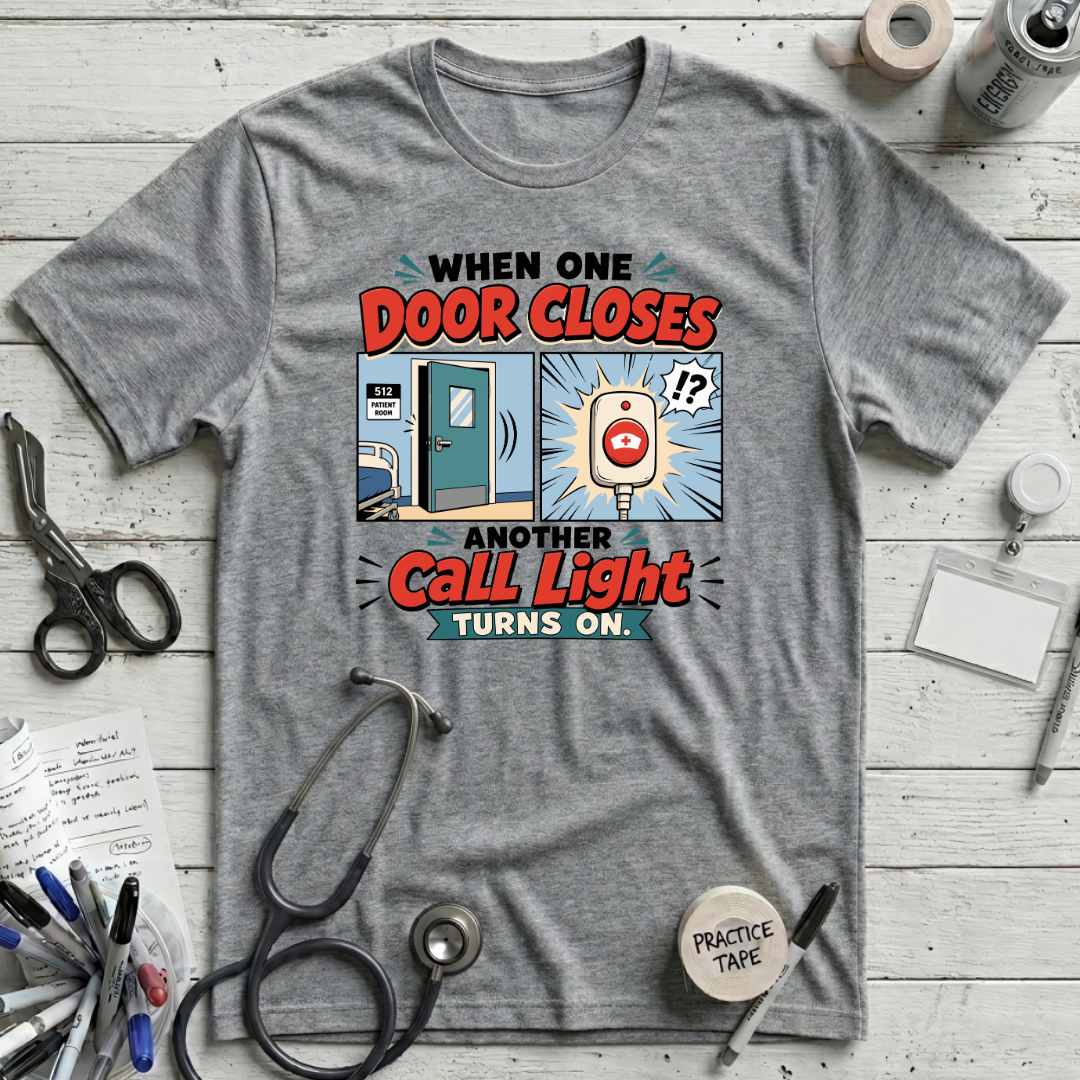 When One Door Closes T-Shirt - Athletic Heather