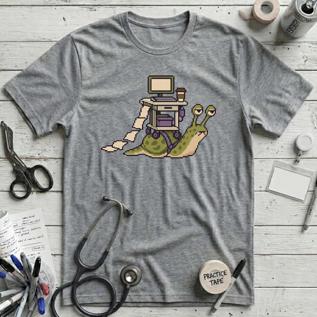Overworked Snail T-Shirt - Athletic Heather