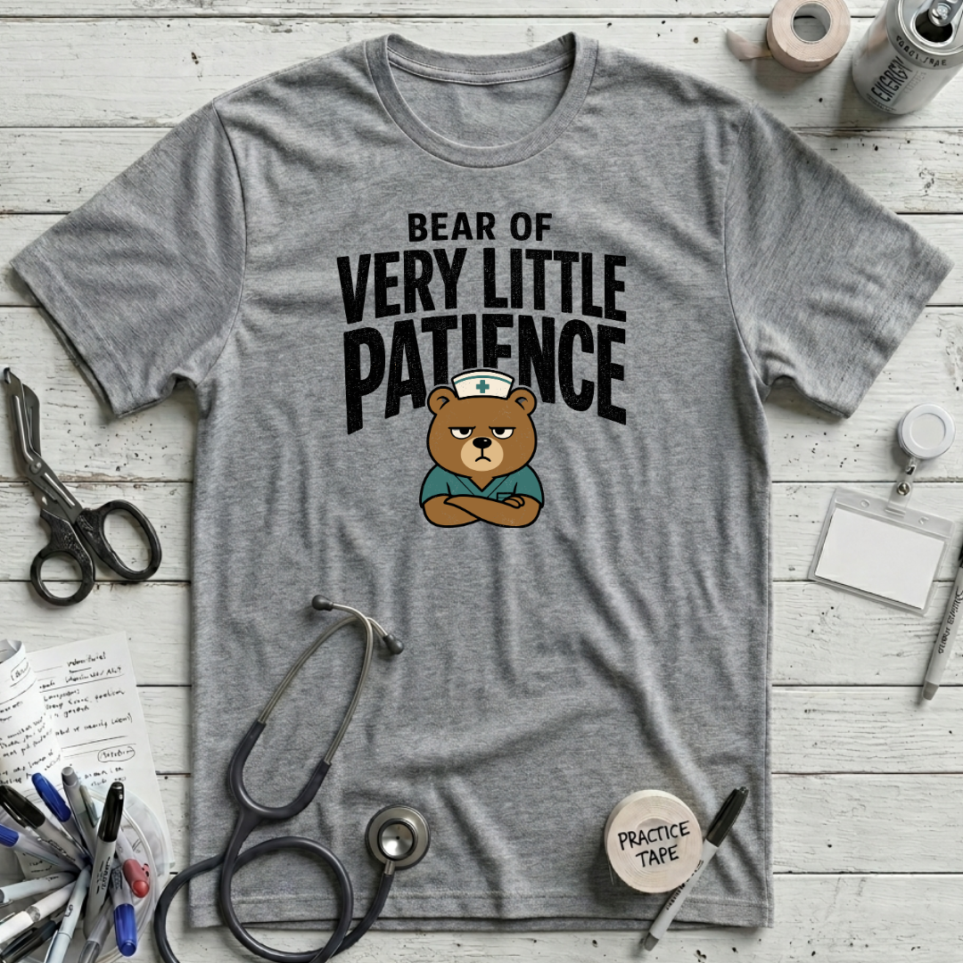 Bear Patience T-Shirt - Athletic Heather