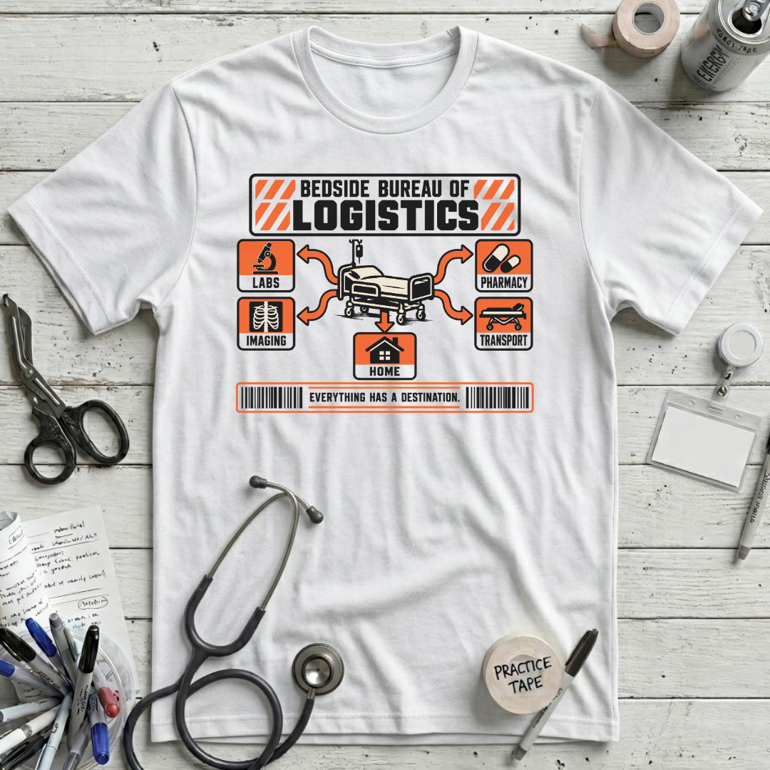 Bedside Logistics Map T-Shirt - White