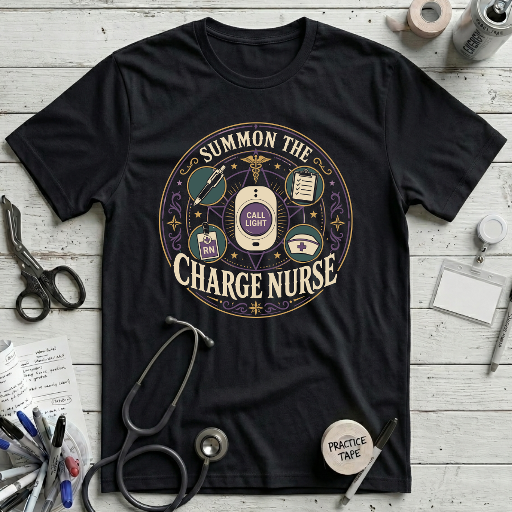 Summon Charge Nurse T-Shirt - Black