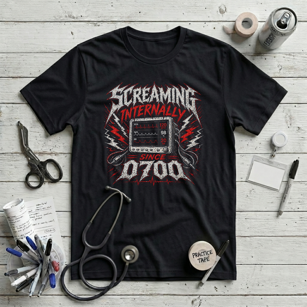Screaming Internally T-Shirt - Black