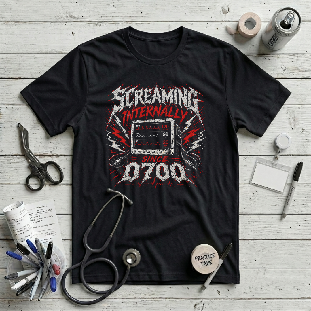 Screaming Internally T-Shirt - Black