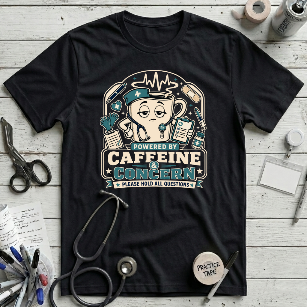Powered by Caffeine and Concern T-Shirt