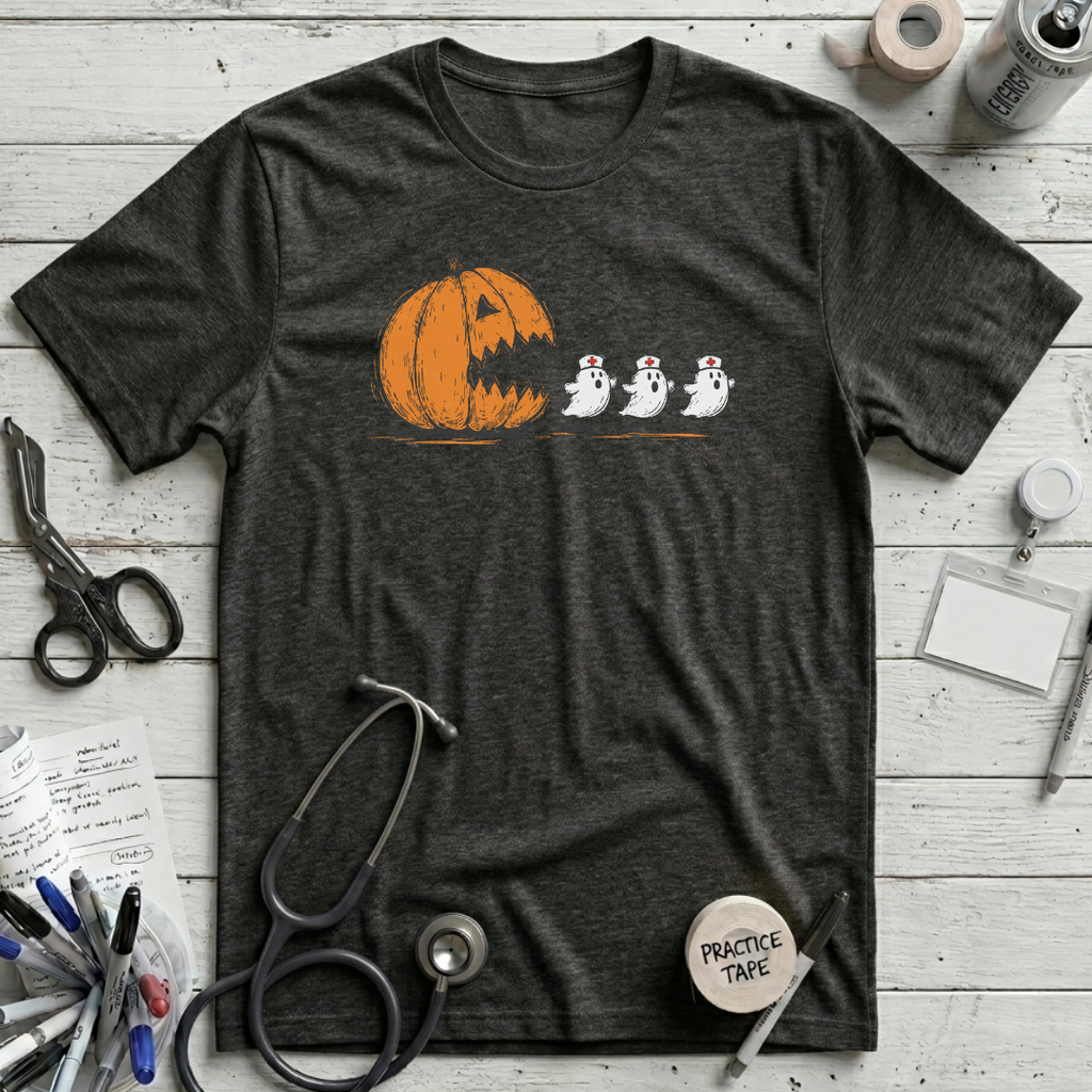 Scared Nurses T-Shirt - Black Heather