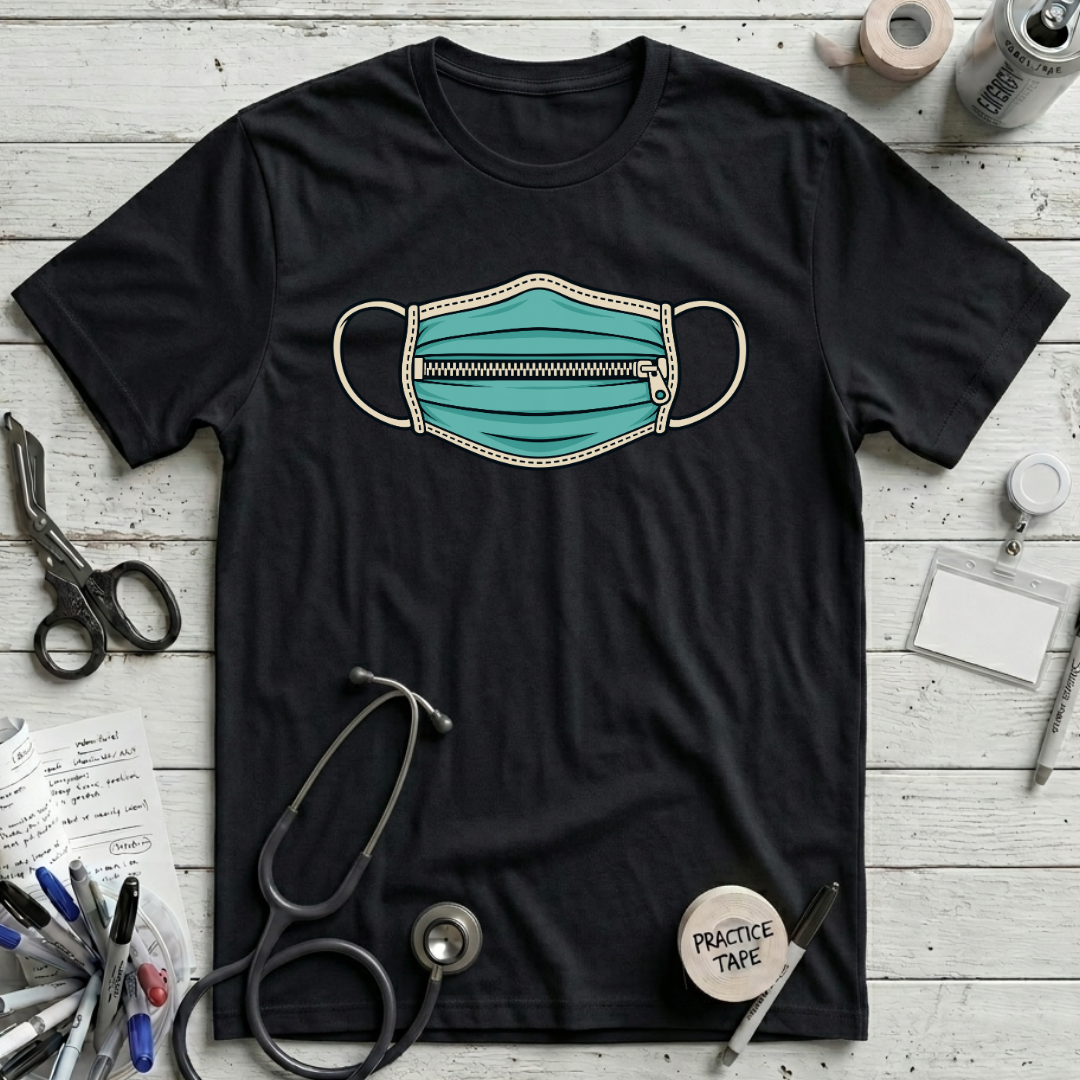 Zippered Surgical Mask T-Shirt