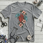 Botanical Heart Sutures T-Shirt - Athletic Heather