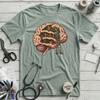 Brain Library T-Shirt - Heather Prism Dusty Blue