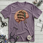Brain Library T-Shirt - Heather Purple