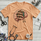 Brain Library T-Shirt - Peach