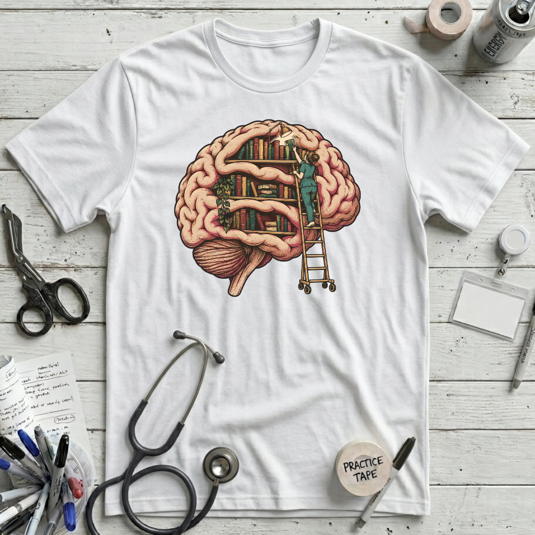 Brain Library T-Shirt - White