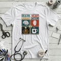 Brains Heart Courage T-Shirt - White