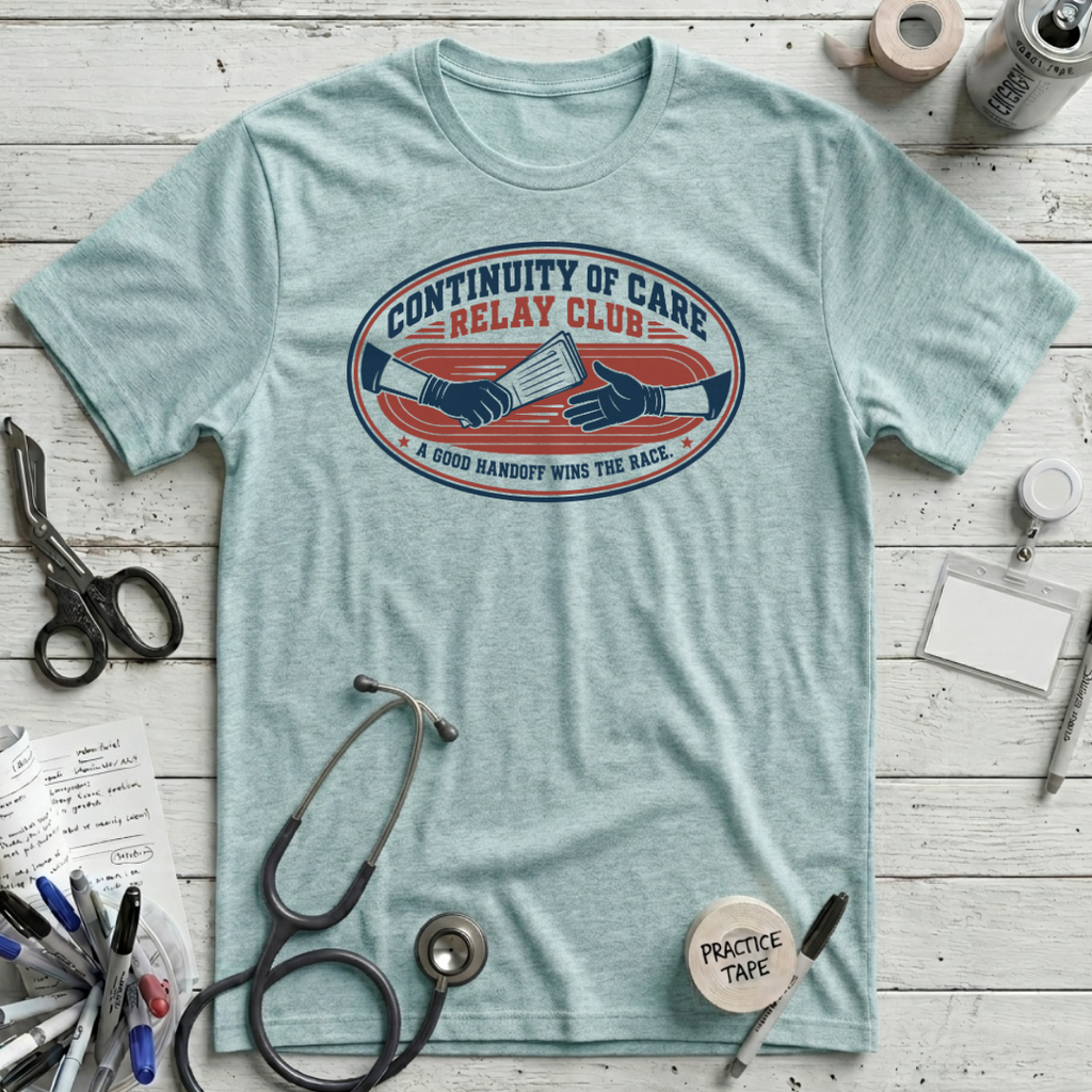 Care Relay Club T-Shirt - Heather Ice Blue