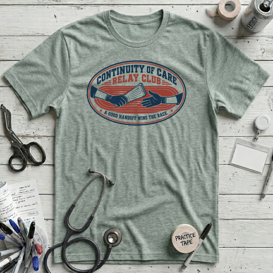 Care Relay Club T-Shirt - Heather Prism Dusty Blue