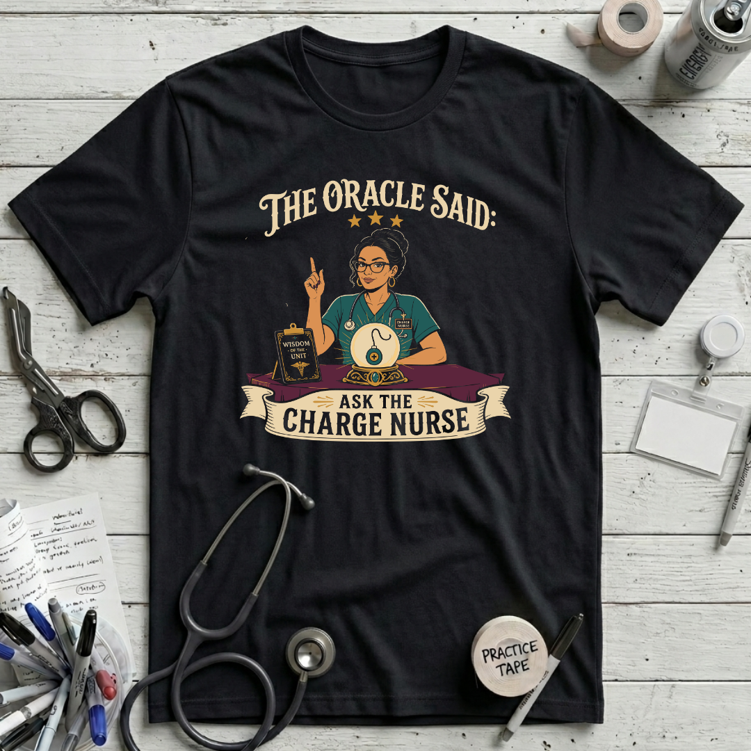 Charge Nurse Oracle T-Shirt - Black