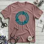 Charted Survived Repeat T-Shirt - Heather Mauve