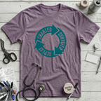 Charted Survived Repeat T-Shirt - Heather Purple