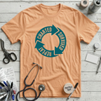 Charted Survived Repeat T-Shirt - Peach